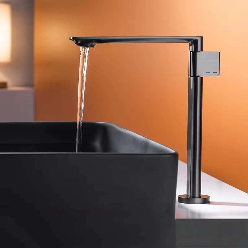 

Rose Gold Bathroom Faucet Brass Grey Basin Faucet Hot & Cold Gold Lavotory Faucet Black Sink Faucet Mixer Waterbasin Mixer