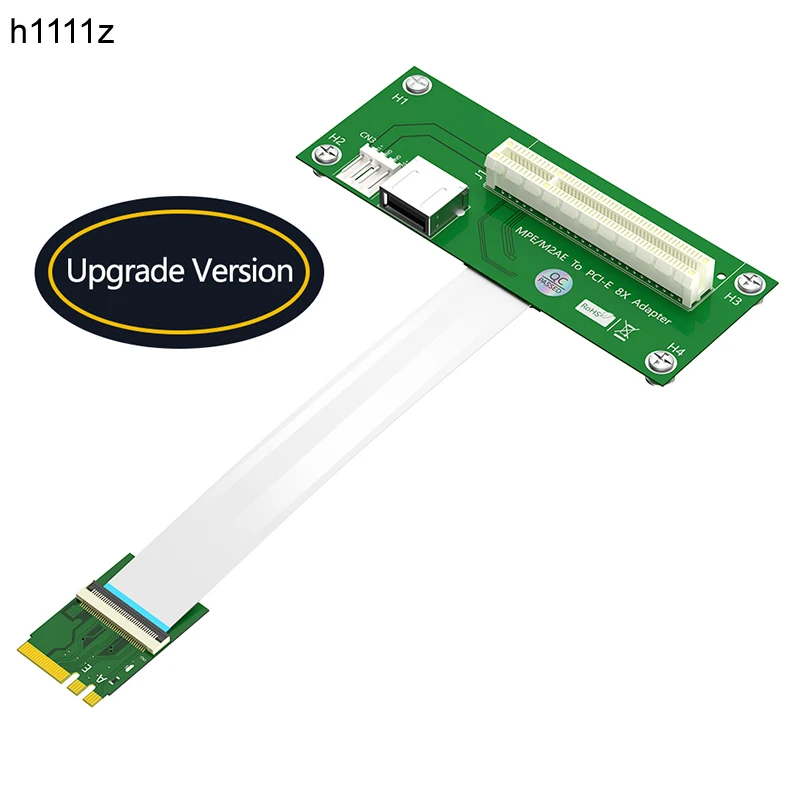 

NEW NGFF M.2 Key A/E to PCI Express X8 USB 2.0 Riser Card 4Pin Power with FPC Extension Cable Magnetic Pad Vertical Installation