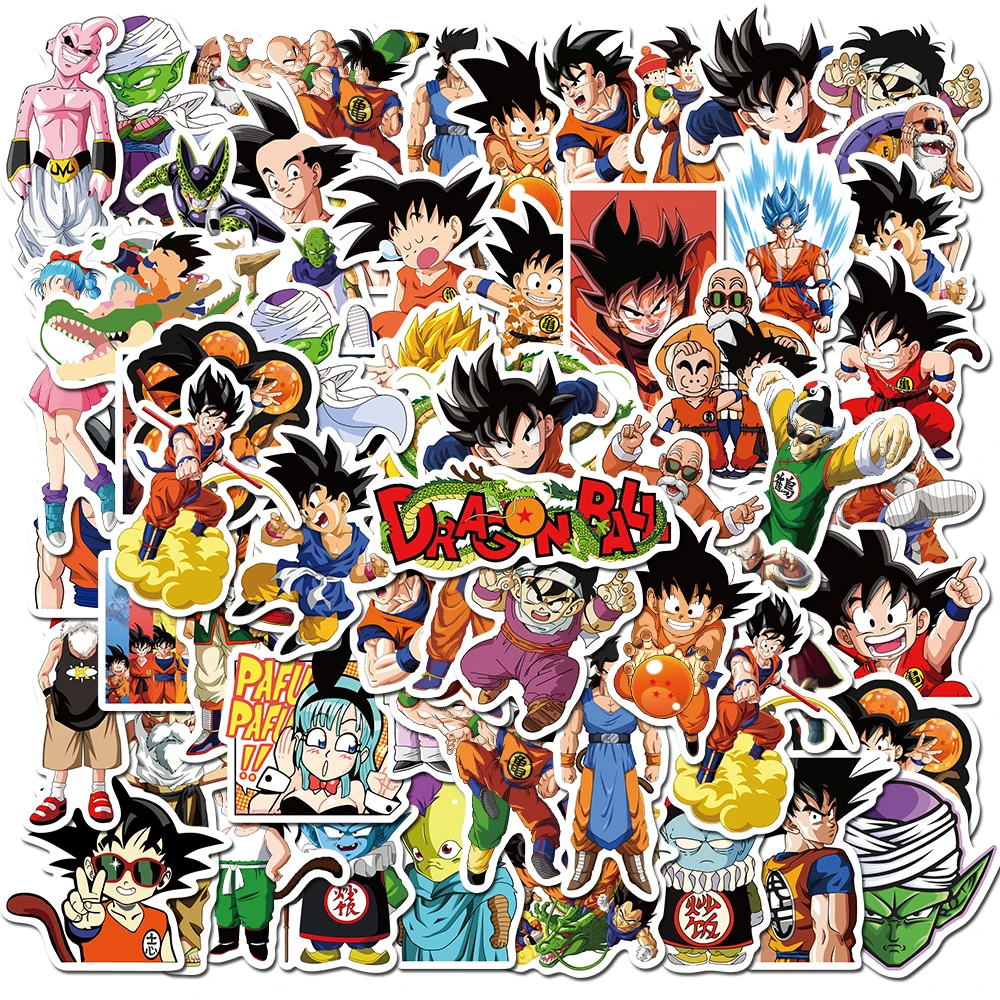 Dragon Ball, Anime-Aufkleber, DIY personalisiertes Idol-Merch-Geschenk für Freunde zum Geburtstag, 50 Stück Aufkleber, Aufklebersammlung, exquisite Dekorationen, exquisite kleine Geschenke,