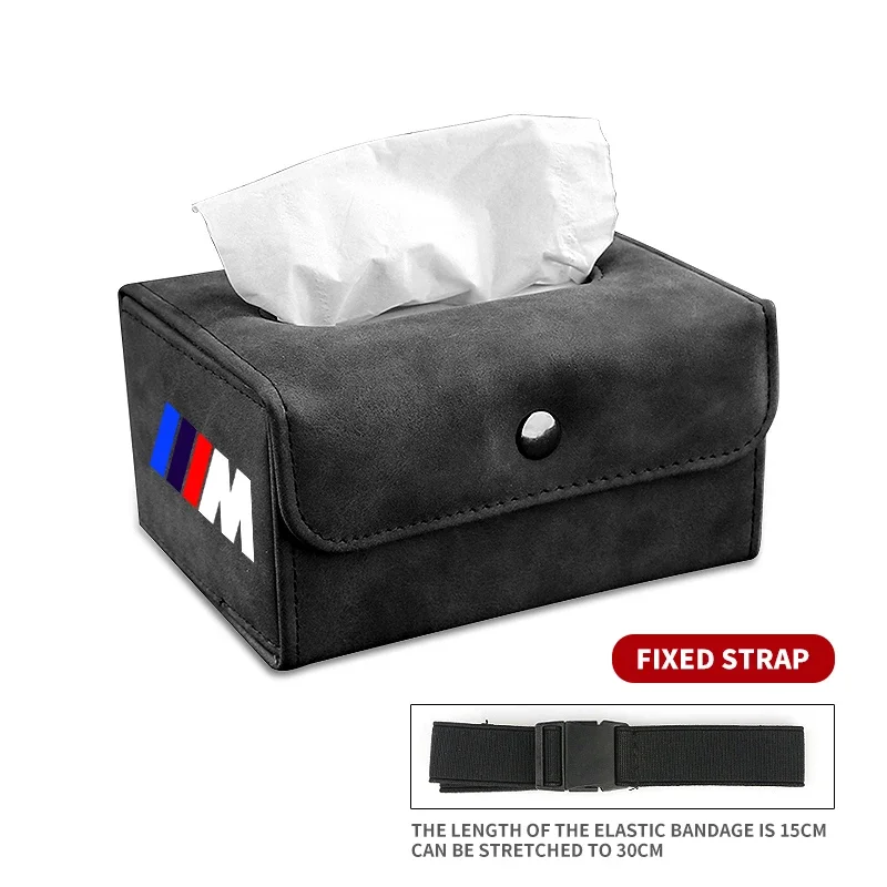 Car Suede Tissue Bag Protector Cover Car Seat Back Tissue Box For BMW M E34 E36 E60 E90 E46 E39 E70 F10 F20 F30 X5 M3 M5 M6 E71