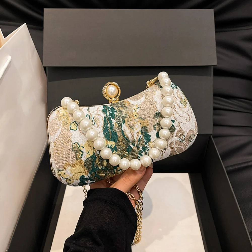 

Cheongsam Accessories Cheongsam Banquet Bag Wrist Bag New Chinese Style Embroidery Banquet Bag Shoulder Bag Large Capacity