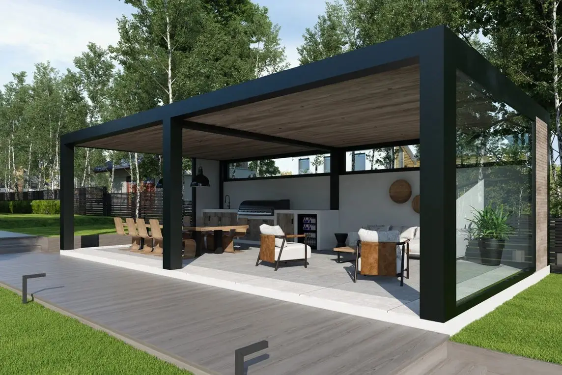 Рисунок 2 - Алюминиевая пергола для улицы