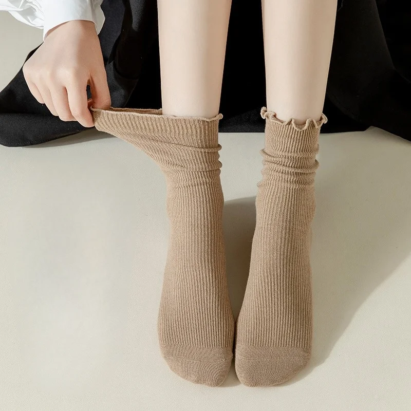 1/3/6 أزواج المرأة تكدرت تقليم منتصف العجل ترهل الجوارب رقيقة خفيفة الوزن الصيف الخريف الجوارب موضة عادية بسط مرنة #6