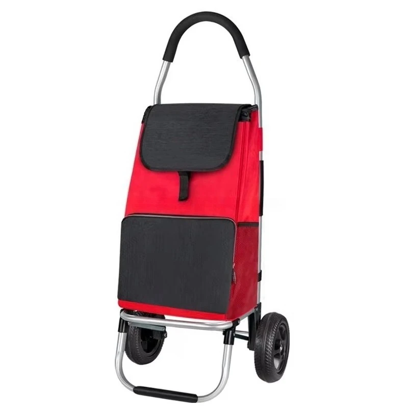 Manufacturer Supply Red/purple/blue/black Metal Foldable Style Shopping Trolley OEM/ODM Cart With Climbing Stairs Wheels