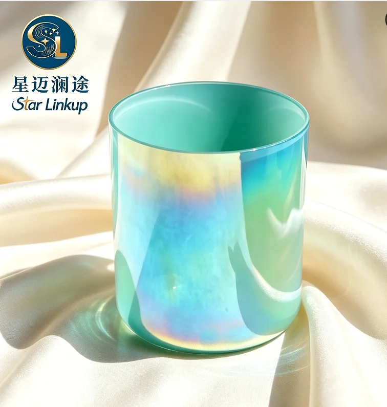STAR LINKUP Crystal‑Soul Jade‑Green Alchemy Crystal Singing Bowl, High‑Quality Quartz Sound Bowl For Yoga Meditation Sound Healing