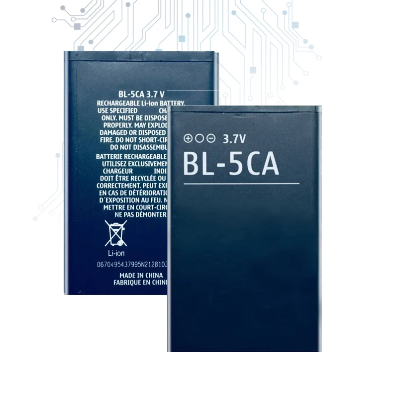 BL-5CA BL5CA Battery For Nokia 1110 1111 1112 1200 2310 5130XM 7600 N70 E60 5030 C2-00 C2-01 X2-01 BL 5CA