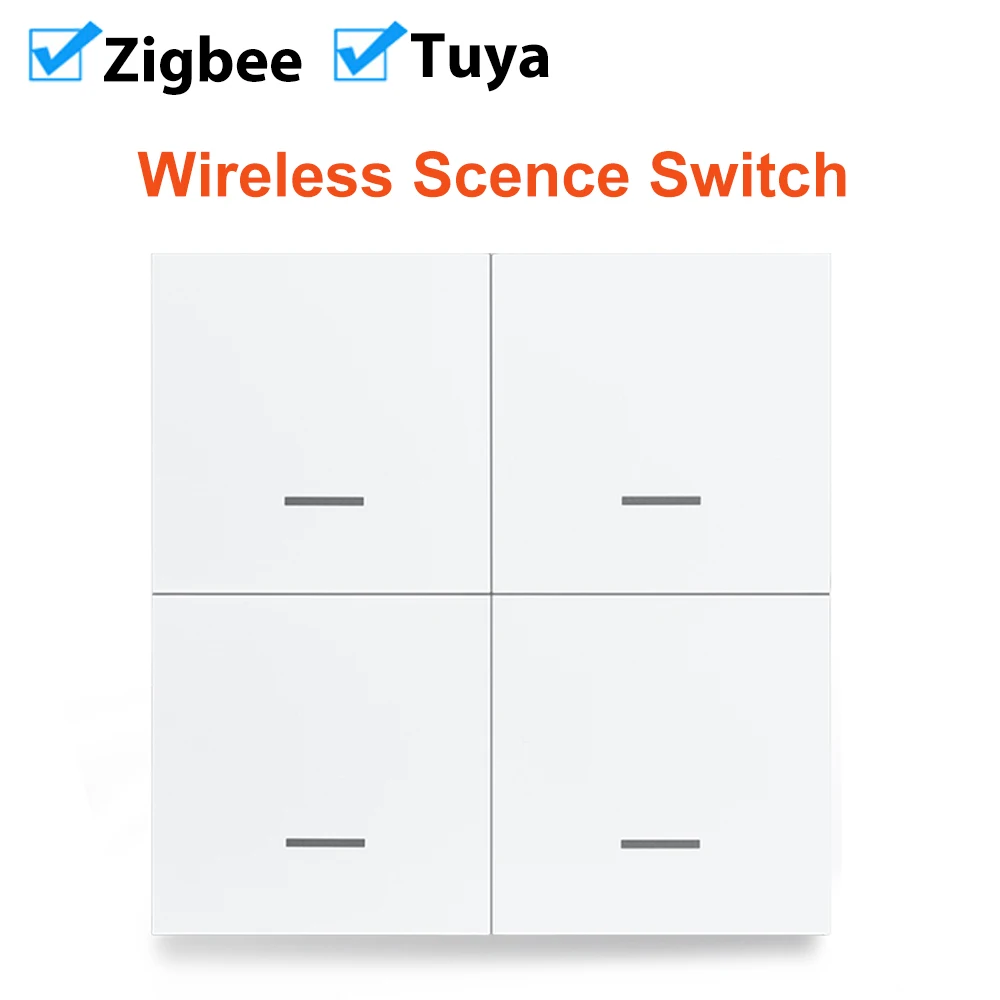 Tuya Smart ZigBee Switch 4 Gang Scenario 12 Scena Interruttore Pulsante Controller Supporto deCONZ Zigbee2mqtt Assistente Domestico