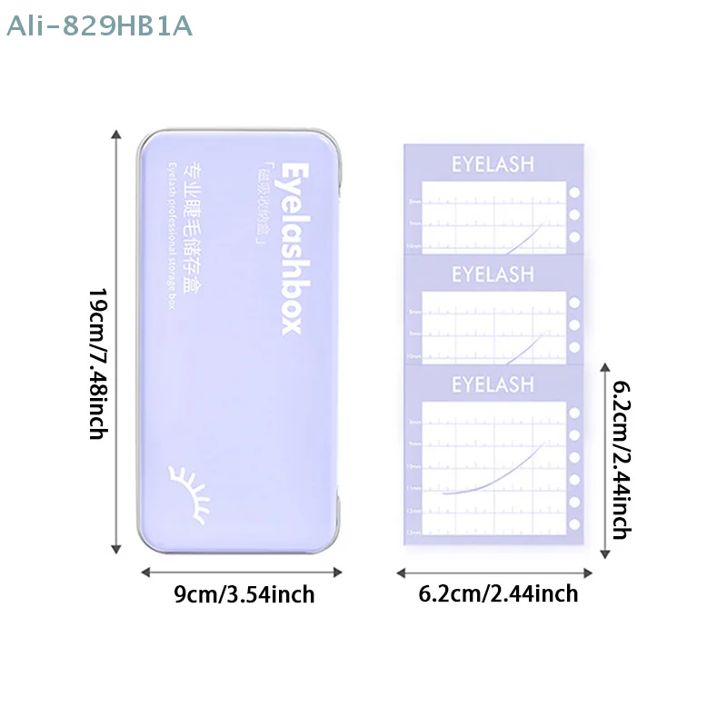 Single Layer Lash Extension Display Box Pallet Storage Box For Individual Suspended Magnetic Sheets Eyelash Protection Box