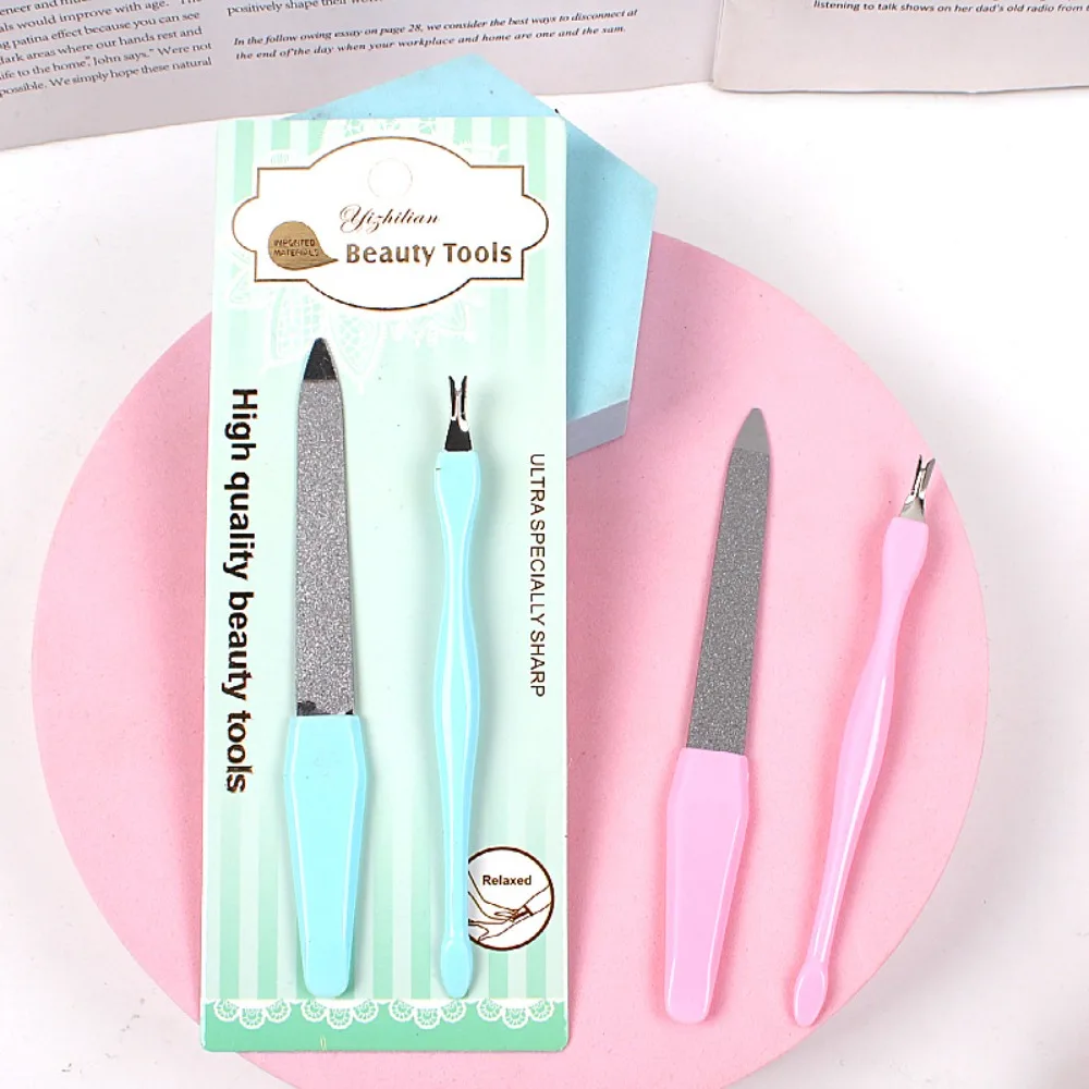 أدوات التجميل، مزيل البشرة المقاوم للصدأ، مبرد أظافر متين مزدوج الجوانب، شريط تلميع الأظافر، أداة تشذيب الأظافر #1