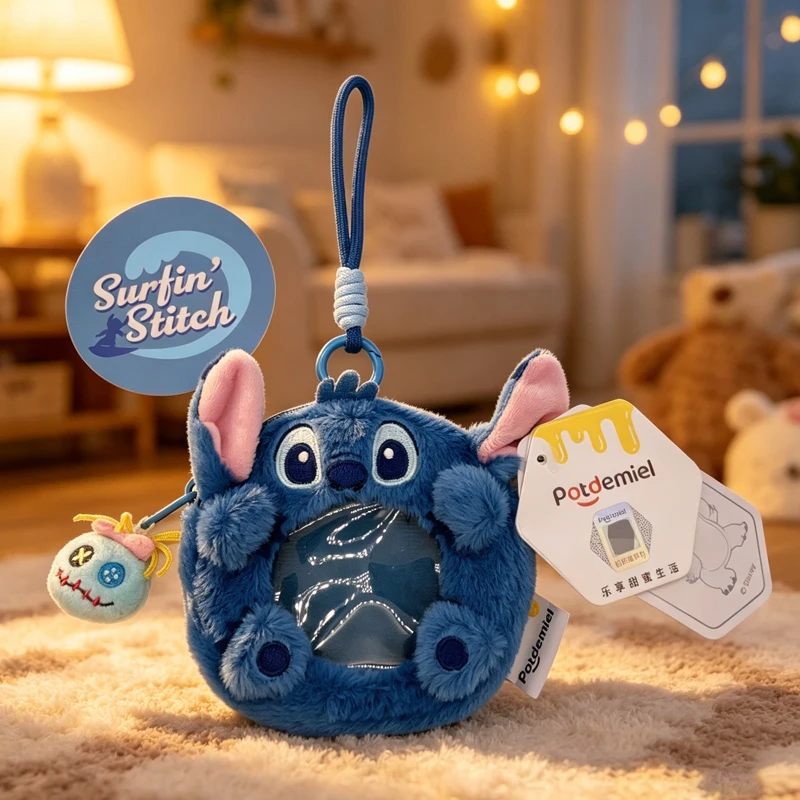 Auténticos Juguetes de Peluche de Disney, Stitch, Scrump y Angel, Llavero con Colgante, Muñeco de Peluche, Regalo de Cumpleaños