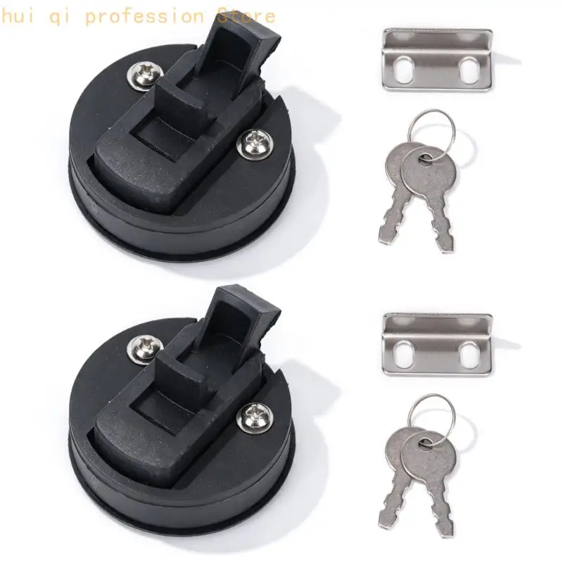 Marine-Inspektionsplatten-Schloss-Set mit bündigem Zuggriff, verschlüsselte Deckzugangsbeschläge aus Nylon, 2er-Pack für – Detail 8