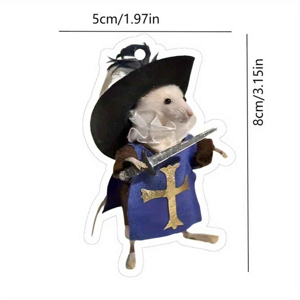 Unique Mouse Knight Car Scent Hanger - Playful Driving Buddy, Mirror Vent Hanging, Lasting Fragrance