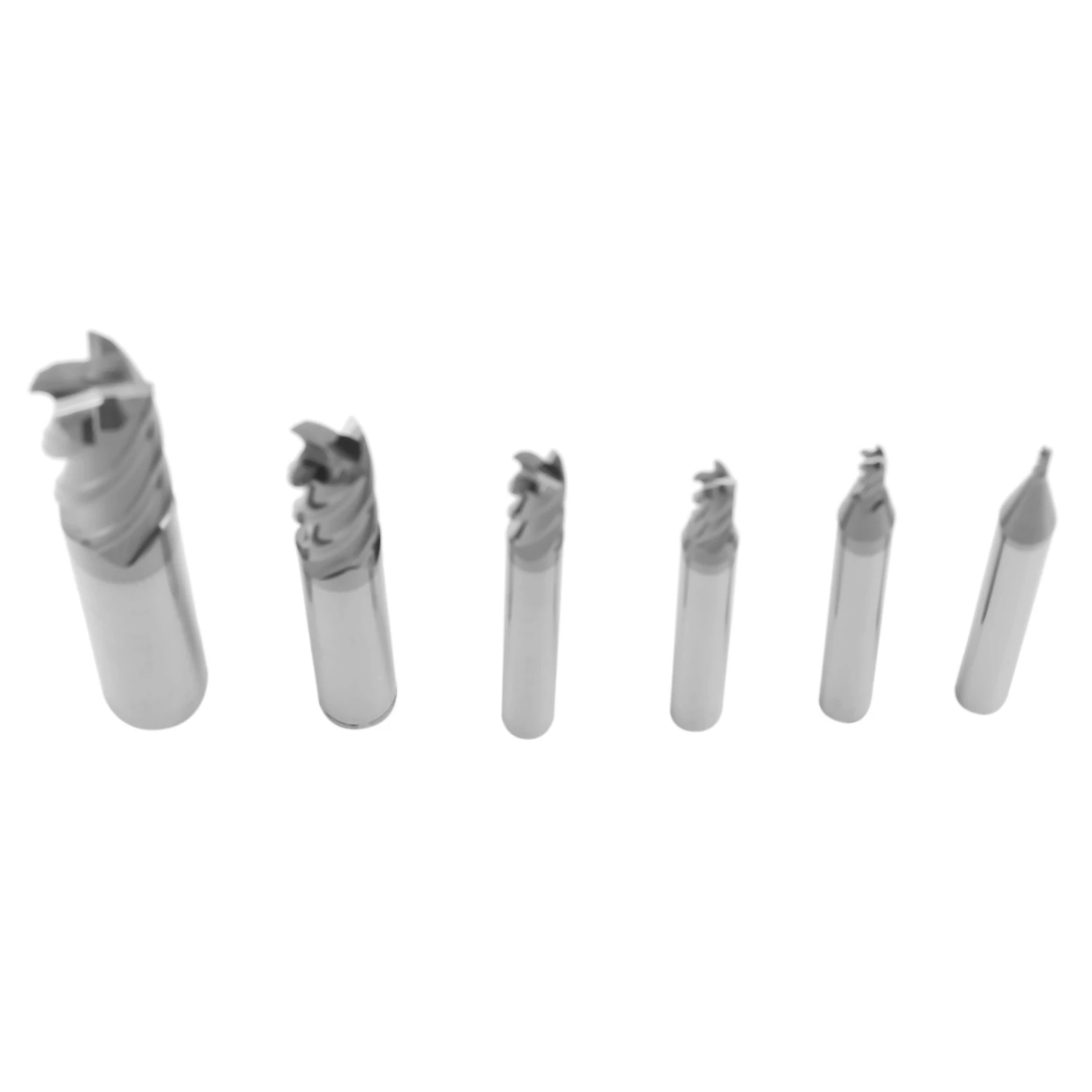 

B59A 12Pcs 4 Flutes End Mills Set For Steels Square CNC Carbide Milling Cutter Spiral Router Bits Dia(1 2 3 4 6 8Mm)