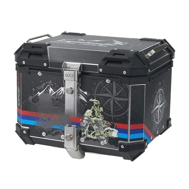 

Багажник из алюминиевого сплава большой емкости 45 л, наклейка GS с принтом, 55 литров, большой багажник для скутера