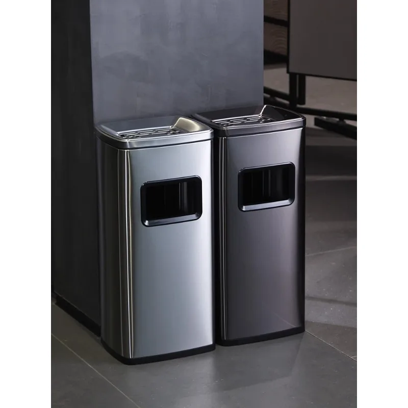 

Smoking area Stainless steel ash bucket Vertical ashtray Hotel lobby trash can Elevator entrance Smoke extinguisher Commercial