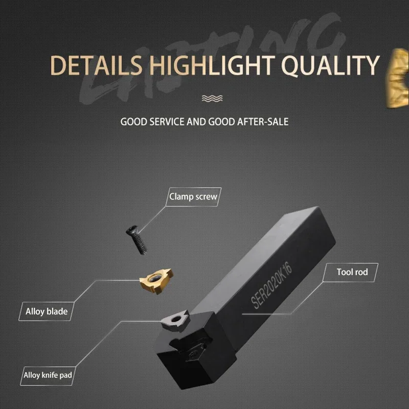 Intlshaft SER2020K22 SER2525M22 SER Lathe cutter 20mm Internal Threading Turning tool holder SEL SER2020 Carbide inserts CNC