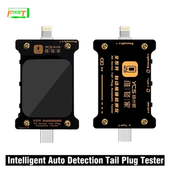 YCS tam serisi otomatik kuyruk ekleme algılama Tester iPhone Android yıldırım tip-c için Huawei Xiaomi tüm Model onarım