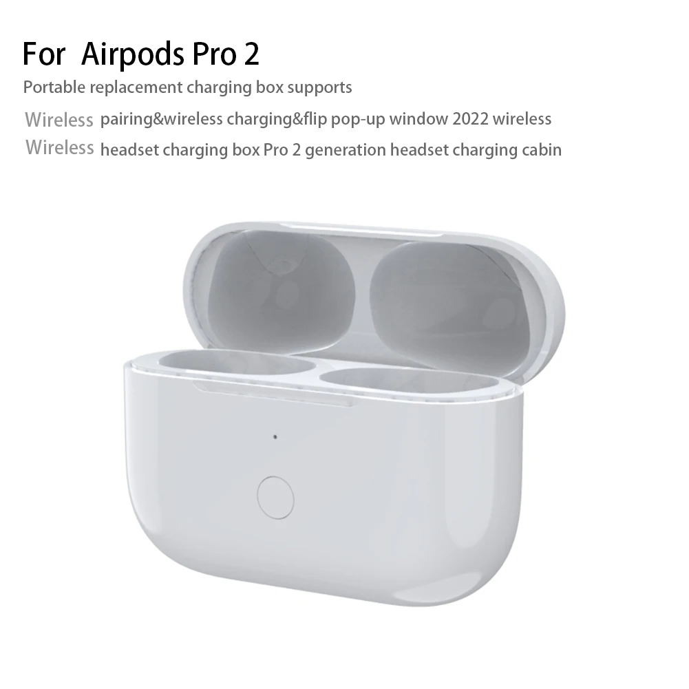 Wireless Charging Box for Airpods Pro 2 2022 Headset Charging Compartment LED Light Display Bluetooth Earphone Charger Box