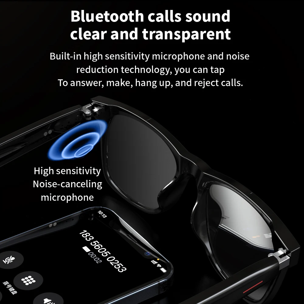 VALDUS New Smart Glasses Man Woman Bluetooth Call HIFI Music Outdoor Sports Headphones Sunglasses For Google Glasses ios Andiod