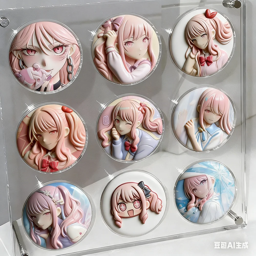 

Role Mizuki Akiyama Brooches Stylish Ornament Pins Exquisite Round Badge Bag Accessories Jewelry Gifts