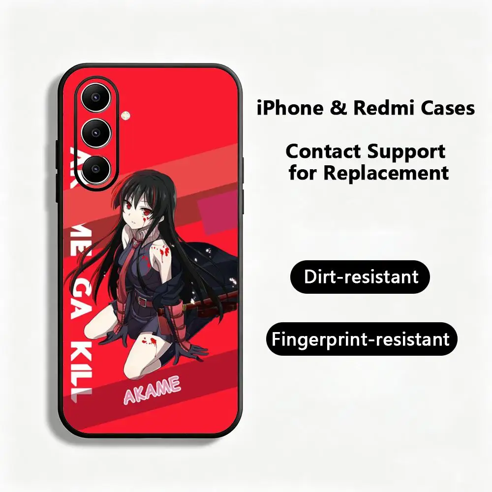 Fashion Anime Akame Ga Kill cool Phone Case For Samsung Galaxy S26 S25 S24 S23 S22 S21 S20 Plus Ultra Note20 Soft Black