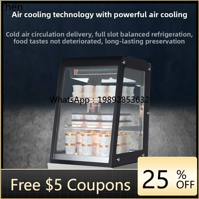 Vitrina refrigerada pequeña B1 para helados, azúcar cristalizado, calabazas y bebidas