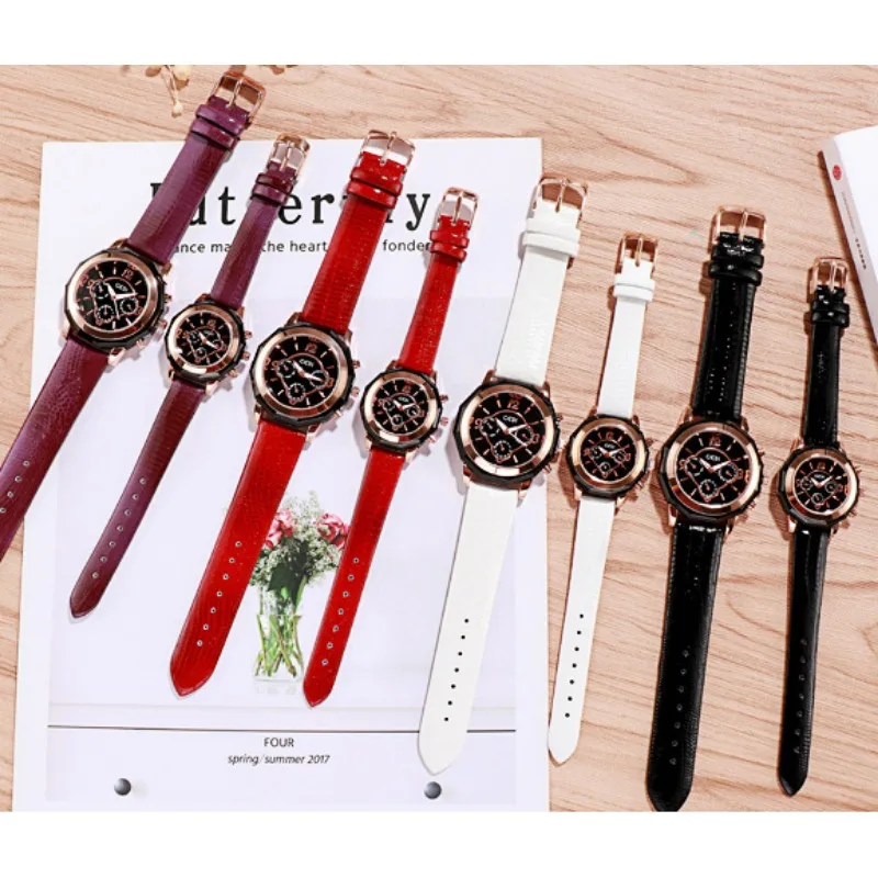 Watches for Women British Style Waterproof Leather Strap Fashion Clock Creative Dial Luxury Sports Couple Relojes Para Mujer