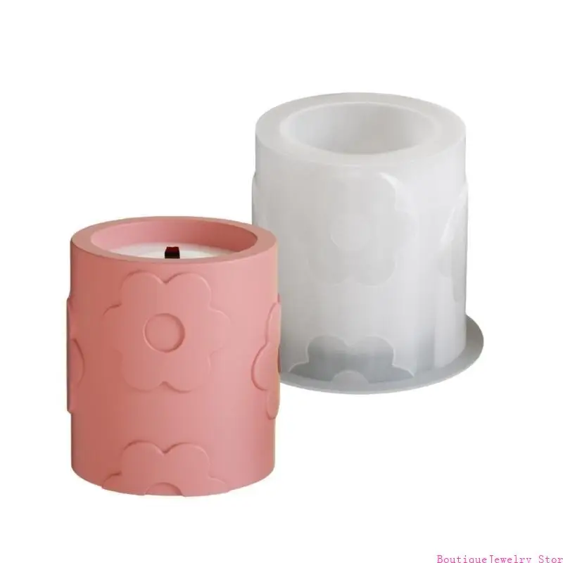 E1PE Flower Pattern Crafting Moulds Unique Jar Molds Suitable for Handmade
