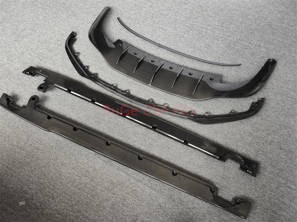 

For Bentley Continental GT W12 Carbon Fiber Body Kit Front Bumper Lip Side Skirt Rear Diffuser Spoiler