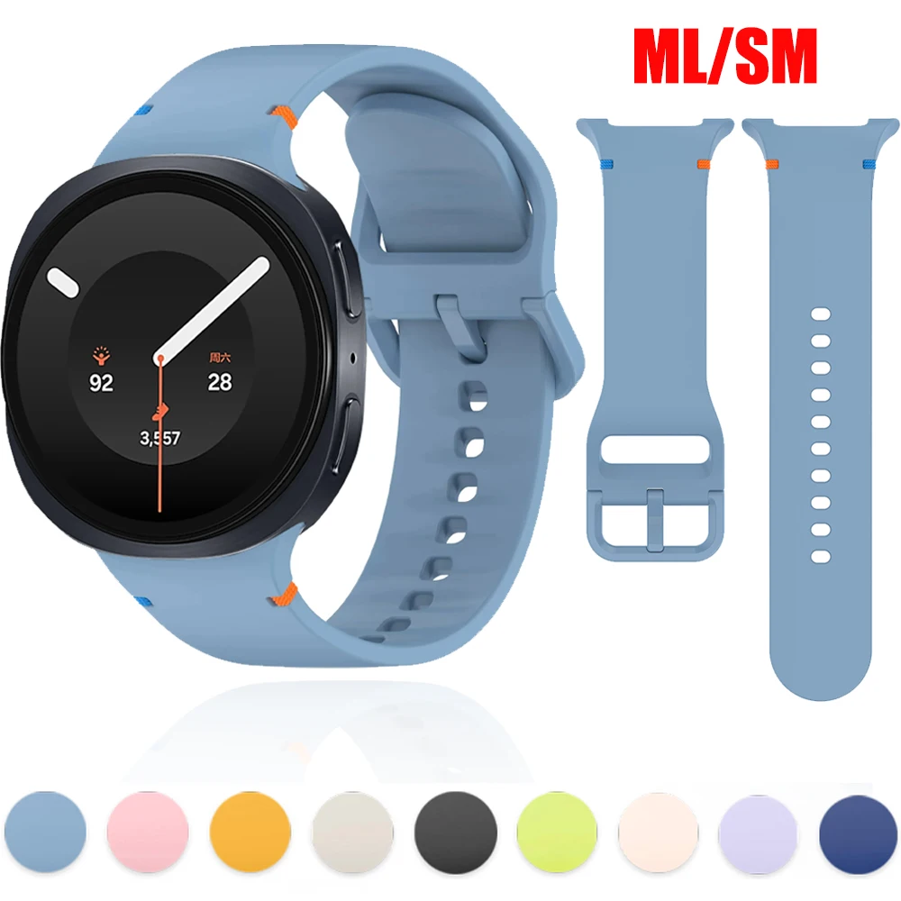 Silikonarmband für Samsung Galaxy Watch 9/8 44mm 40mm Original Atmungsaktives Armband für Galaxy Watch 8/8 Classic 46mm Zubehör