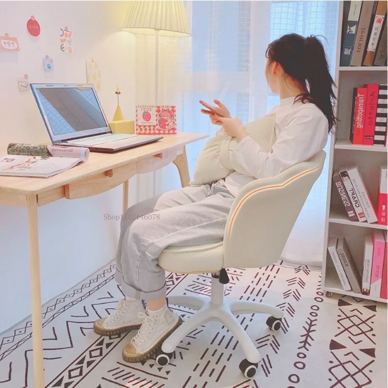 Chair Girls Cute Bedroom Dormitory Computer Chairs Comfortable Swivel Lift Back Desk Chair Makeup Stool Writing  Sillas Office