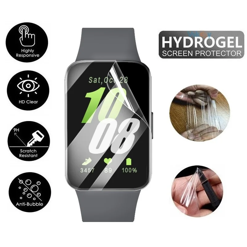 Гидрогелевая защитная пленка из ТПУ для смарт-часов Samsung Galaxy Fit3, Прозрачная мягкая защитная пленка для Galaxy Fit 3, 10 шт.