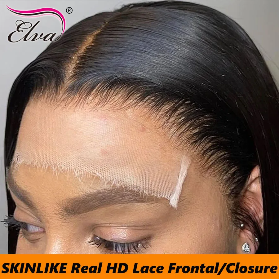 Vietnamese Raw 100% Human Hair Silky Straight 2x6 5x5 6x6 9x6 HD Lace Closures Pre Plucked 13X4/13X6 Invisible HD Lace Frontal