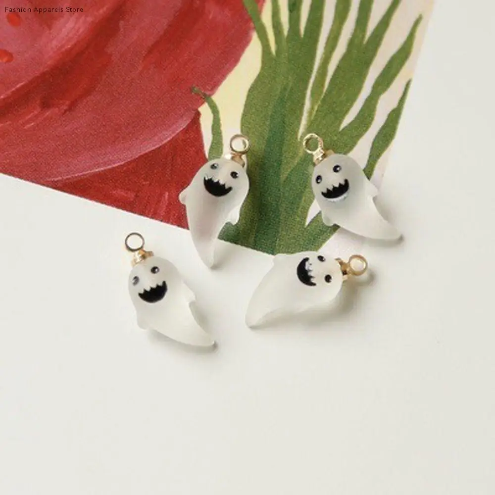 

Ghost Cartoon Necklace Pendant Earring Resin Handmade Accessories Gift Jewelry Making Pumpkin Pendant Halloween Charms