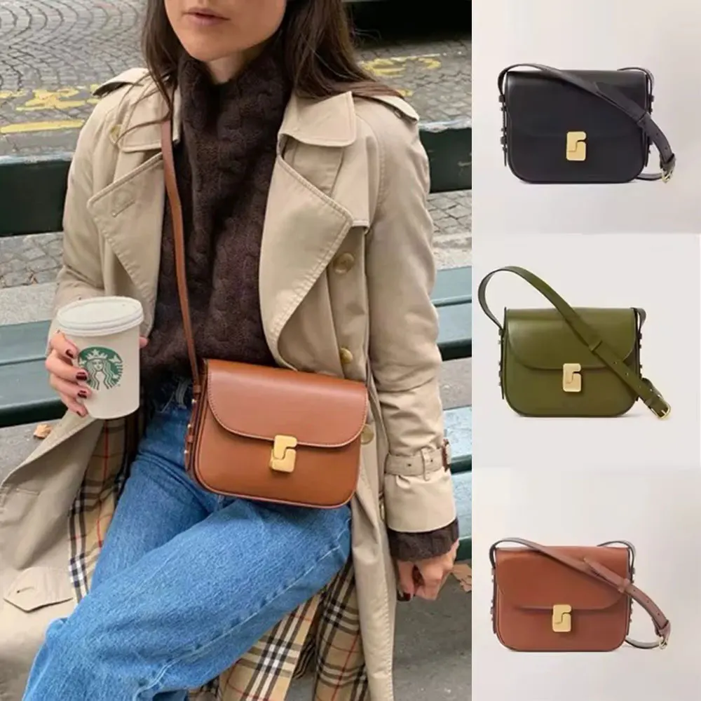 

Genuine Leather Shoulder Bag for Women Crossbody Bag Female Luxury Designer Bags Classic Crossbody Square Bags Commuting Bag