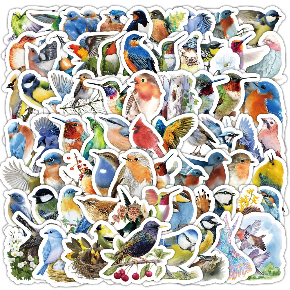 Cute Stickers Pack Kawaii Birds Aesthetic Stationery Supplies Lot Office School Teacher Scrapbooking Supplies Korean Paper Txt