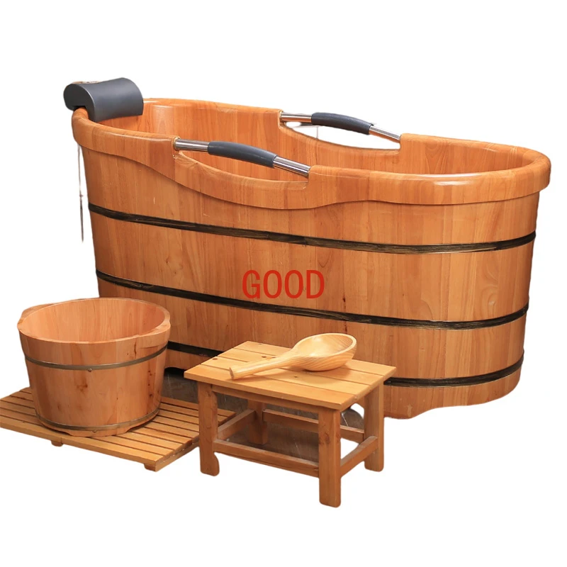 

Luxury oak soaking barrel tub luxury bath set