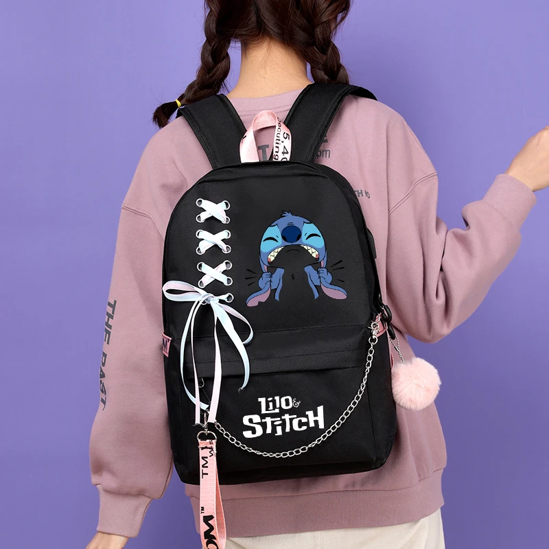 Lilo Stitch Backpack Girl Boy Back To School Backpack Teenager Student Cartoon School Bag Hildren Bookbag Anime Mochilas Escolar