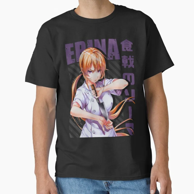 

Food Wars - Erina Nakiri_ Perfect Gift Food Wars Shokugeki no Soma manga Vintage cook anime t shirt large size Adult tops