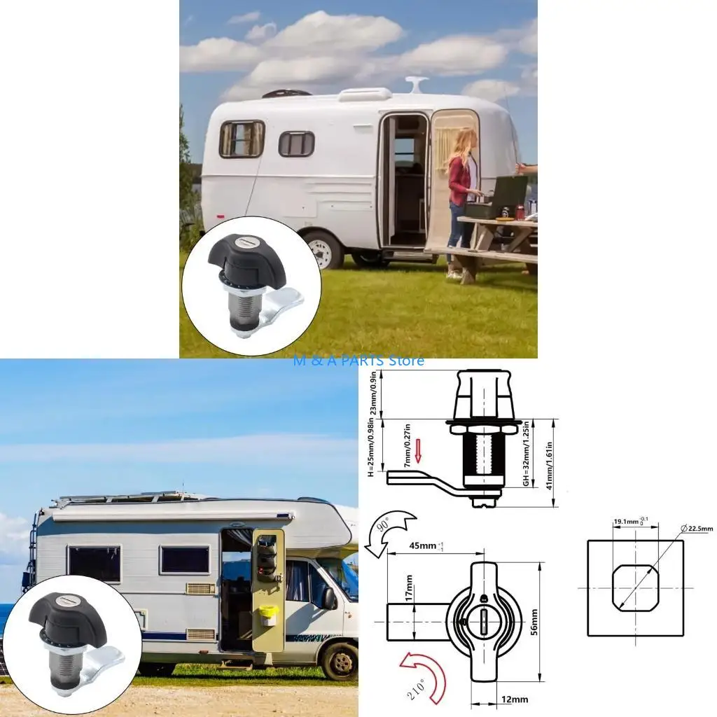 

U1JF Car Entry Door Lock Anti-theft Campers Door Lock Waterproof Car Cabinet Latches