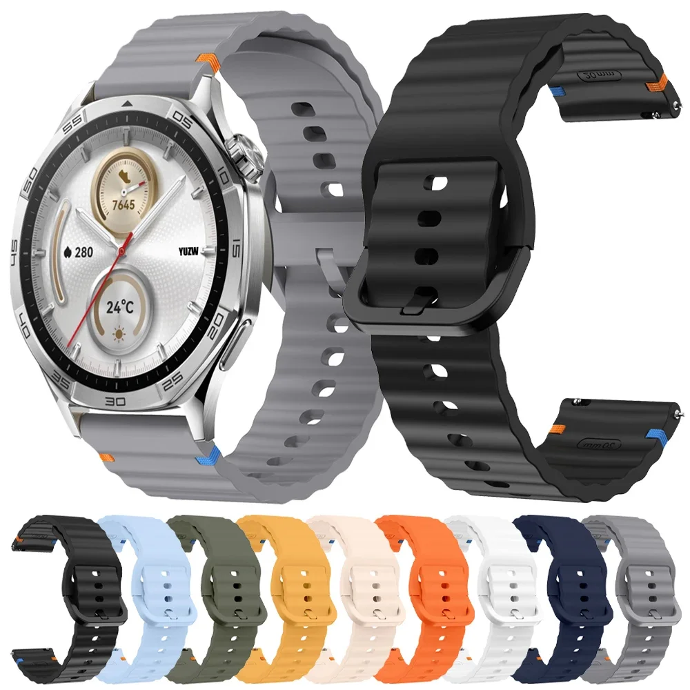 

Silicone 22 20mm Strap For HUAWEI WATCH GT 5 4 46mm WATCH 4 Pro GT 3 GT2 Pro 42mm Buds Band Watchbands Soft Smartwatch Wristband