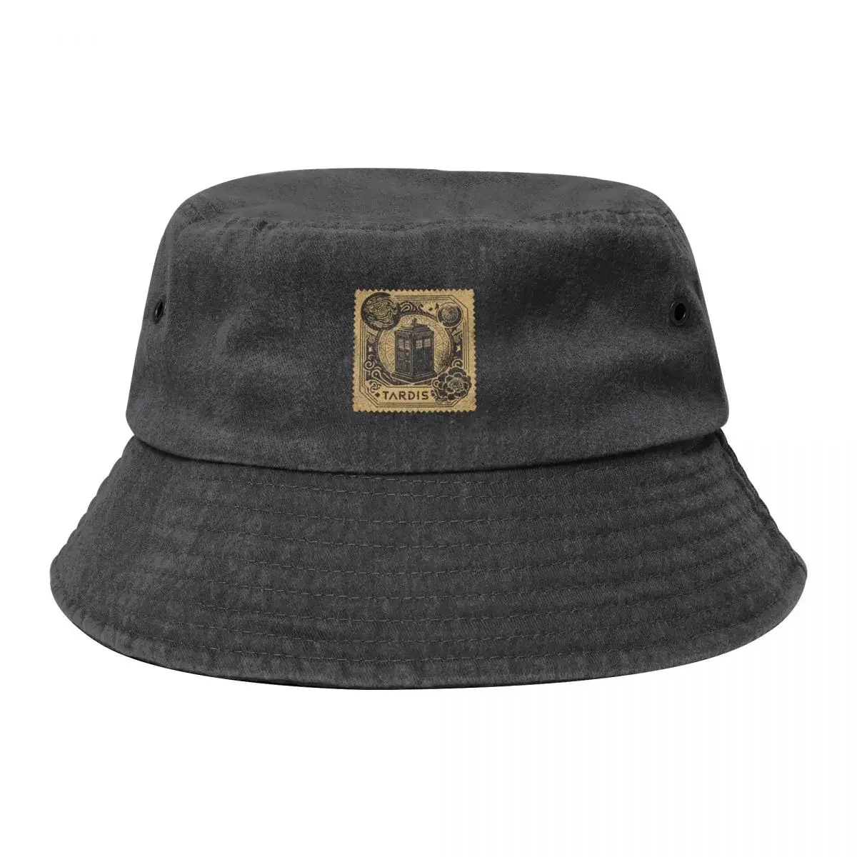 vintage stamp Bucket Hat fashionable Uv Protection Solar Hat Women Men's