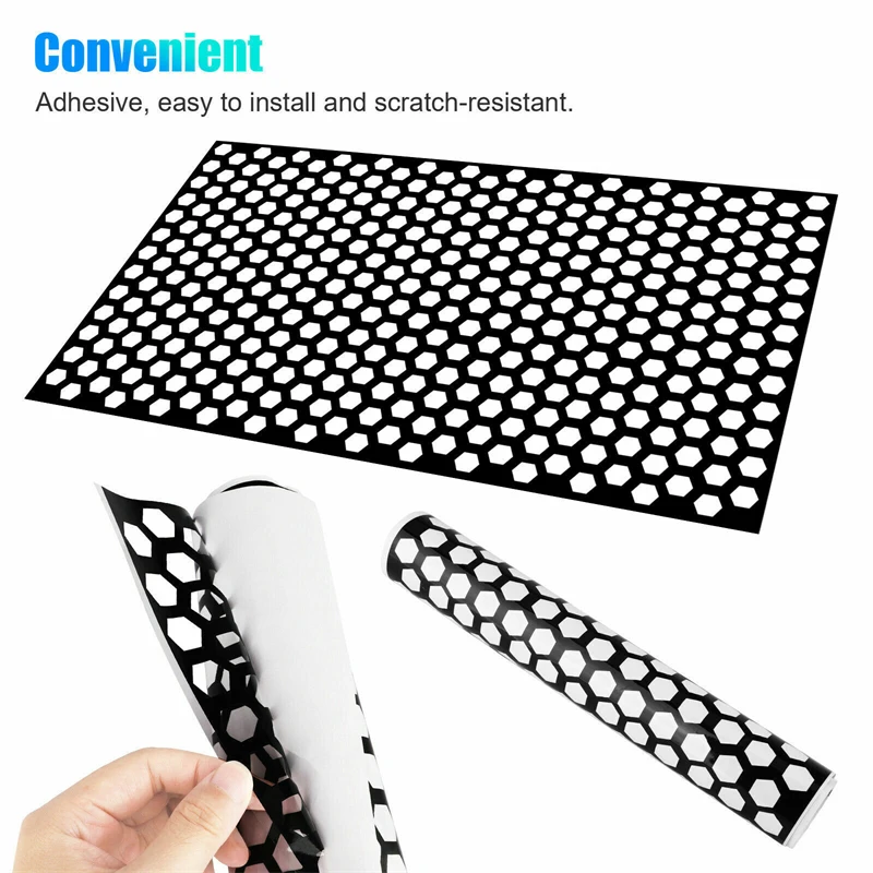 Car Honeycomb Stickers Car Stylish Tail Lights DIY Hollow Protector Decals Auto Rear Lamp Decoration Wrap Film Sticker 48*30cm