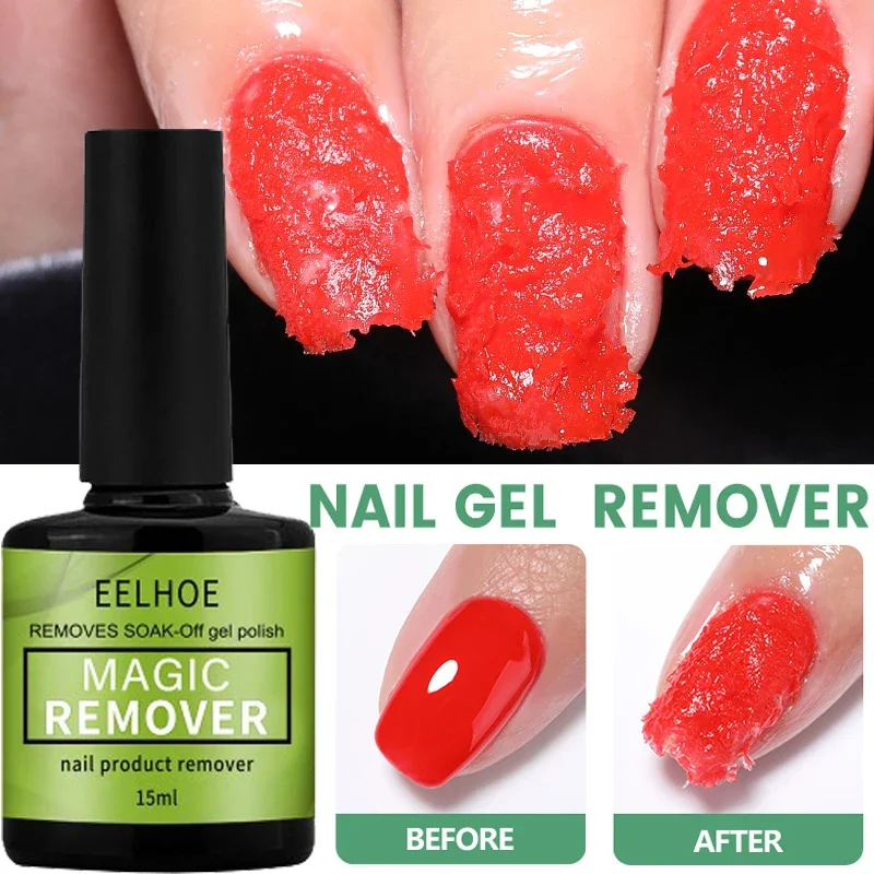 3 Mins Magic Fast Remover Gel Nail Polish Clean UV Soak Off Degreasr for Manicure Layer Nail Art Removal Semi-permanet Nail Tool