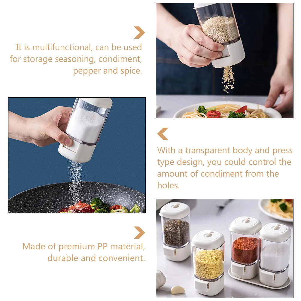 

Press Type Seasoning Bottle Premium PP Clear Body Easy Clean Practical Seasoning Storage Container Kitchen Essential
