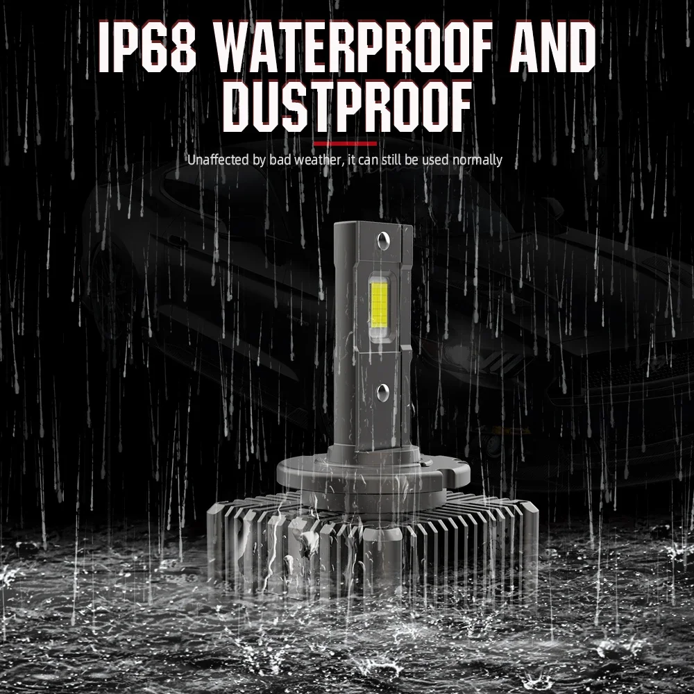 PANDUK LED المصابيح الأمامية السوبر مشرق 140000LM 1200 واط D1S D2S D4S D8S D1R D2R D3R D4R توربو LED الوجهين CSP رقاقة 6000K التوصيل والتشغيل