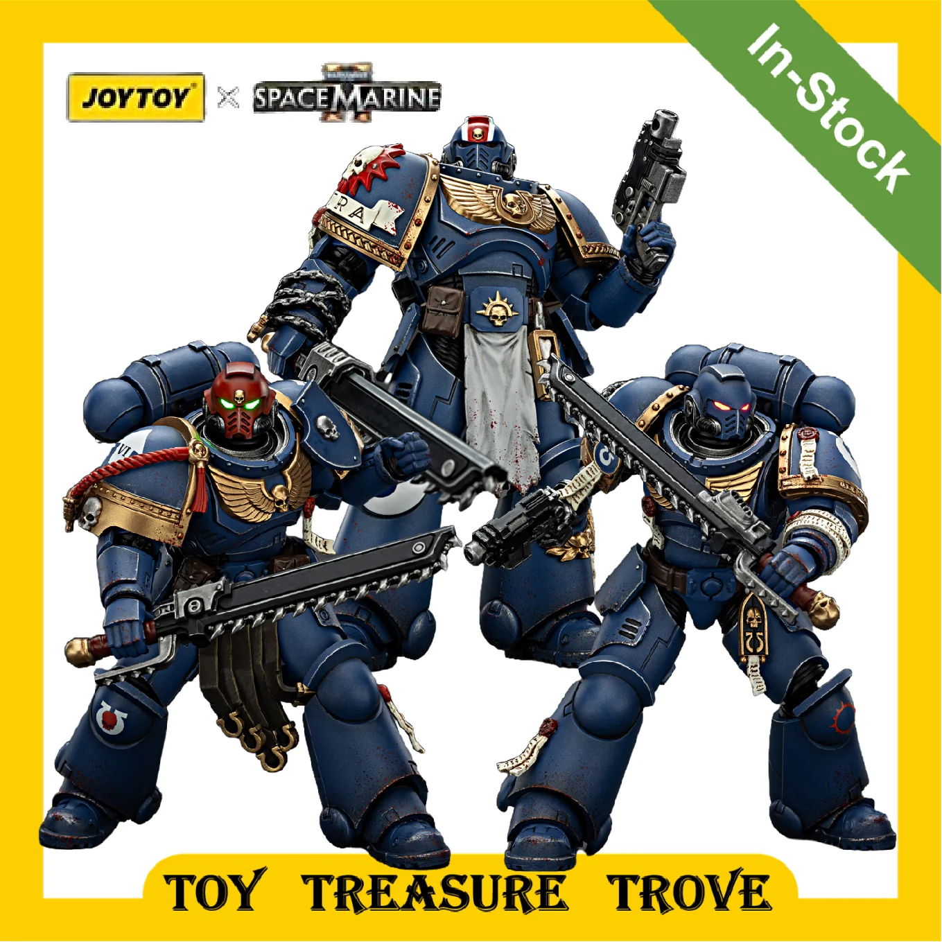 

[В НАЛИЧИИ] JOYTOY Warhammer 40k 1/18 Фигурки Uitramarines Lieutenant Titus Sergeant Gadriel Brother Chairon Edition Игрушка