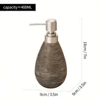 Retro Style Ceramic Push-Type Soap Dispenser With Pump, For Bathrooms OR Kitchens 32