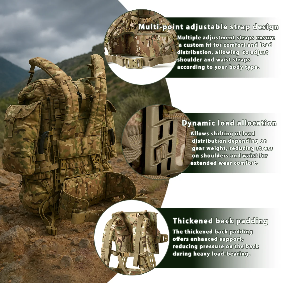 FILBE Tactical Frame & Harness Set – Military Backpack Suspension Kit (Frame + Waist Belt + Shoulder Straps) Multi-Terrain