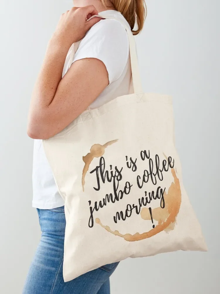 this is a jumbo coffee morning stain Tote Bag shopper bag woman Women's beach bags tote bag